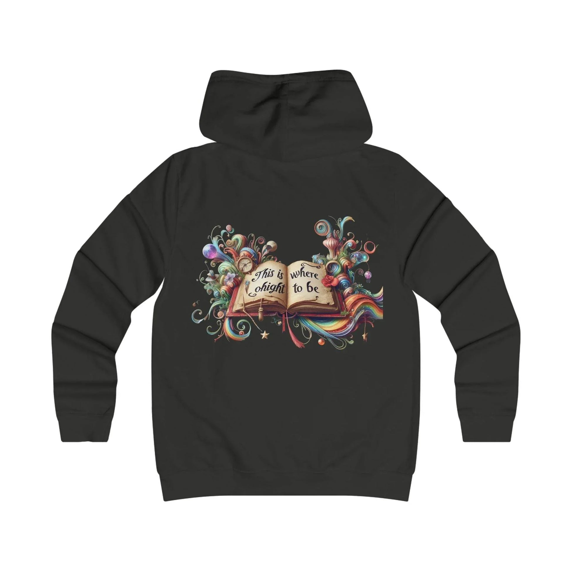 Girlie Heart & Dreams College Hoodie - Cozy Style for women - The Dreamer's Bookshop.
