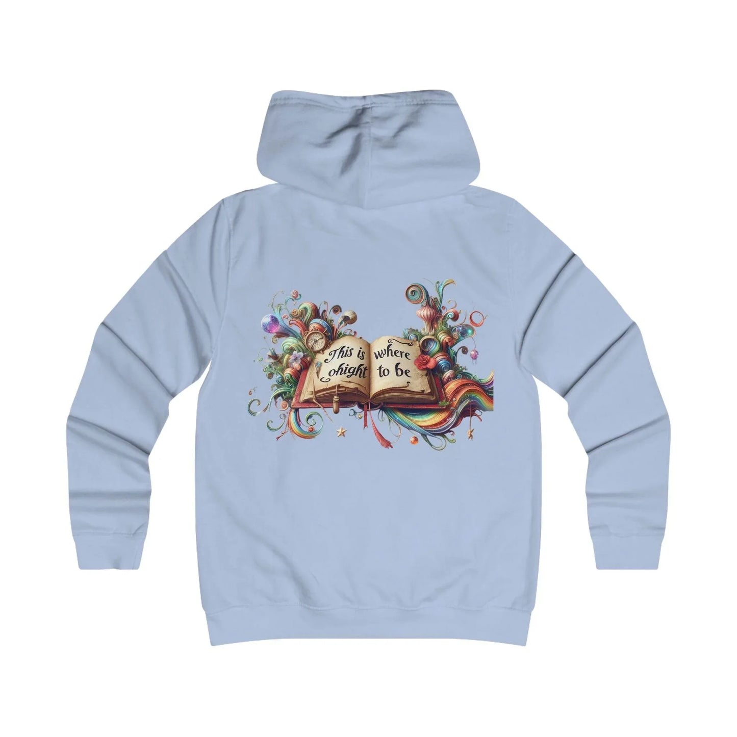 Girlie Heart & Dreams College Hoodie - Cozy Style for women - The Dreamer's Bookshop.