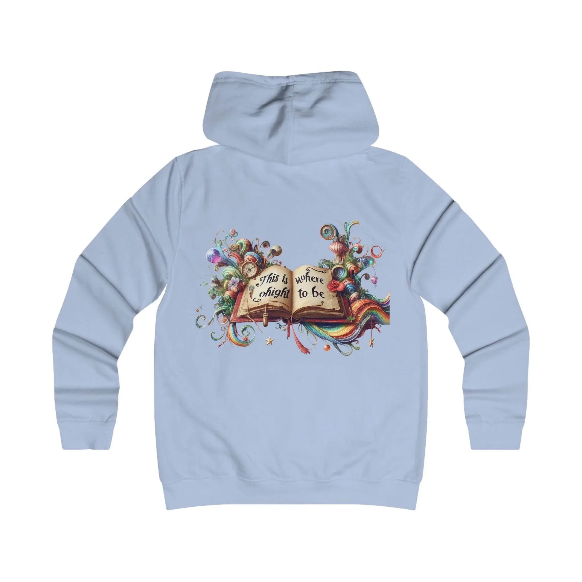 Girlie Heart & Dreams College Hoodie - Cozy Style for women - The Dreamer's Bookshop.
