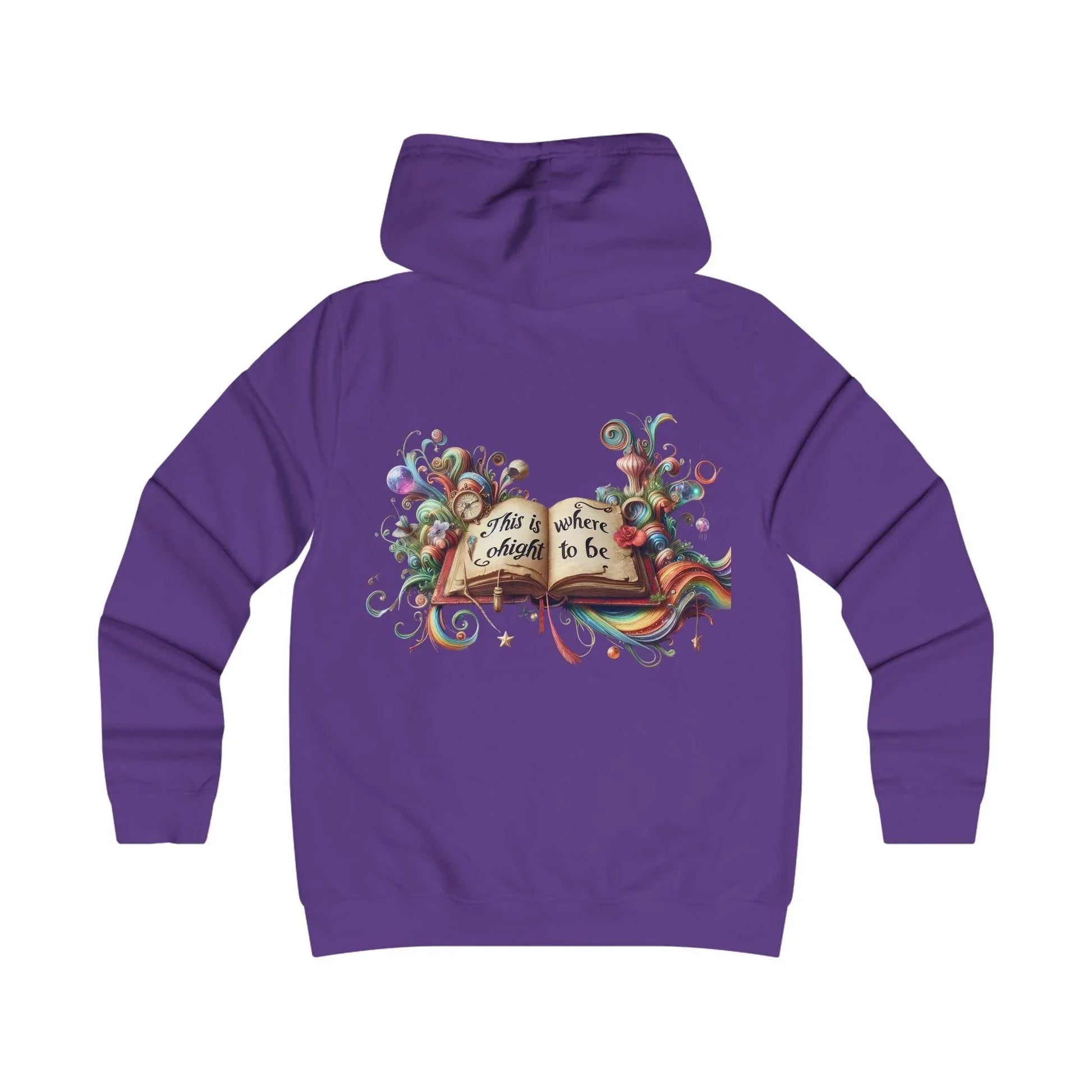 Girlie Heart & Dreams College Hoodie - Cozy Style for women - The Dreamer's Bookshop.