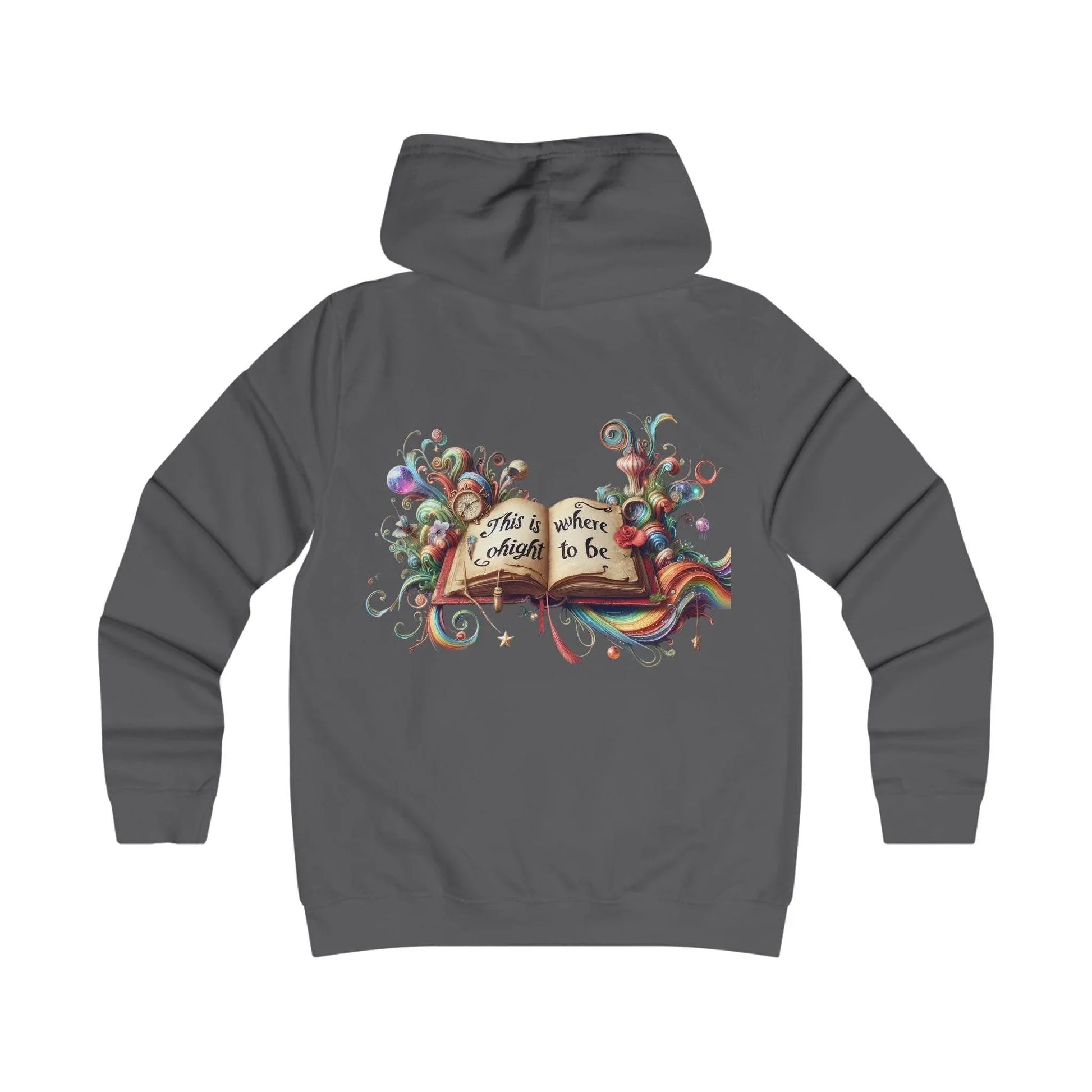 Girlie Heart & Dreams College Hoodie - Cozy Style for women - The Dreamer's Bookshop.