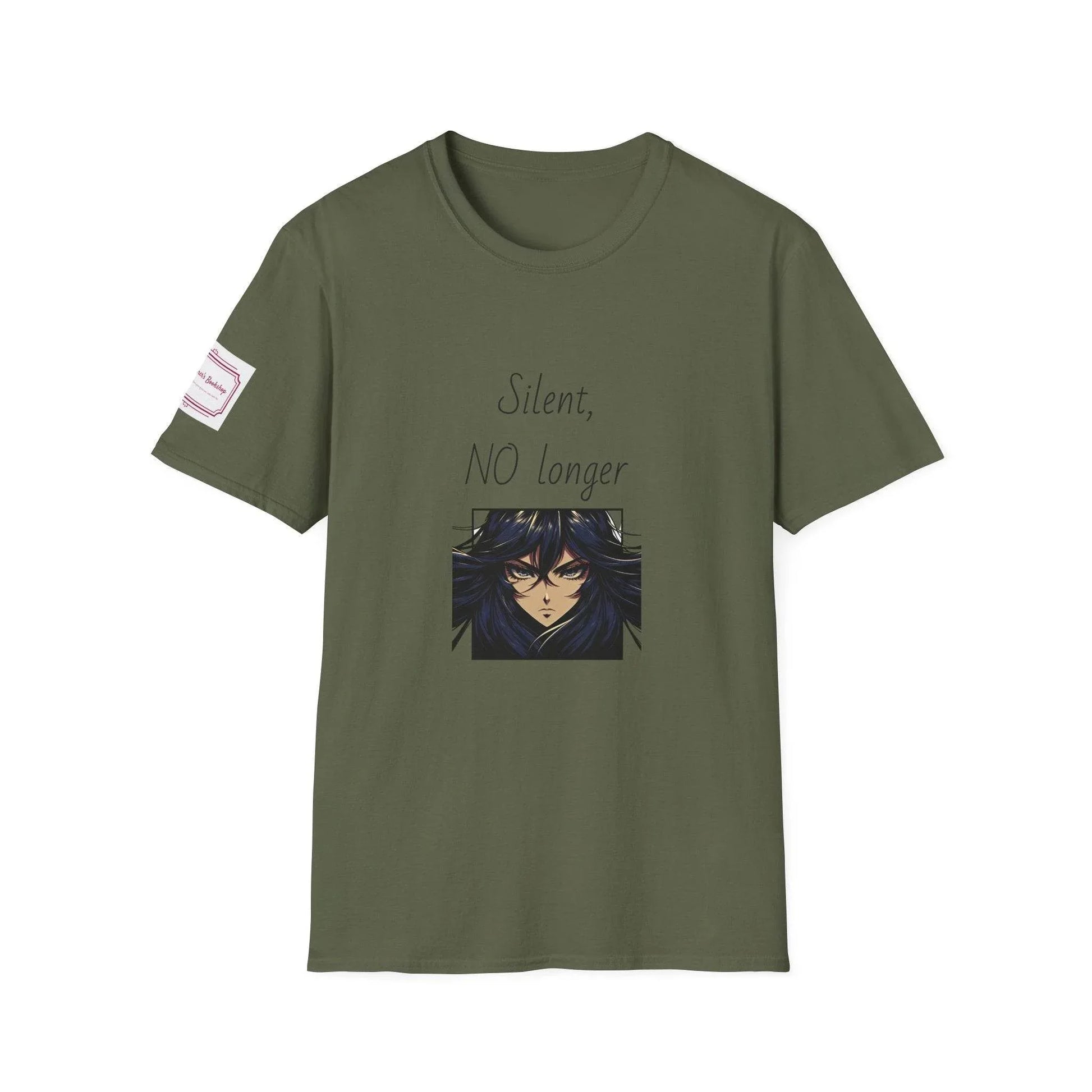 Fierce Survivor Unisex Softstyle T-Shirt - 'Silent, NO longer' - The Dreamer's Bookshop.