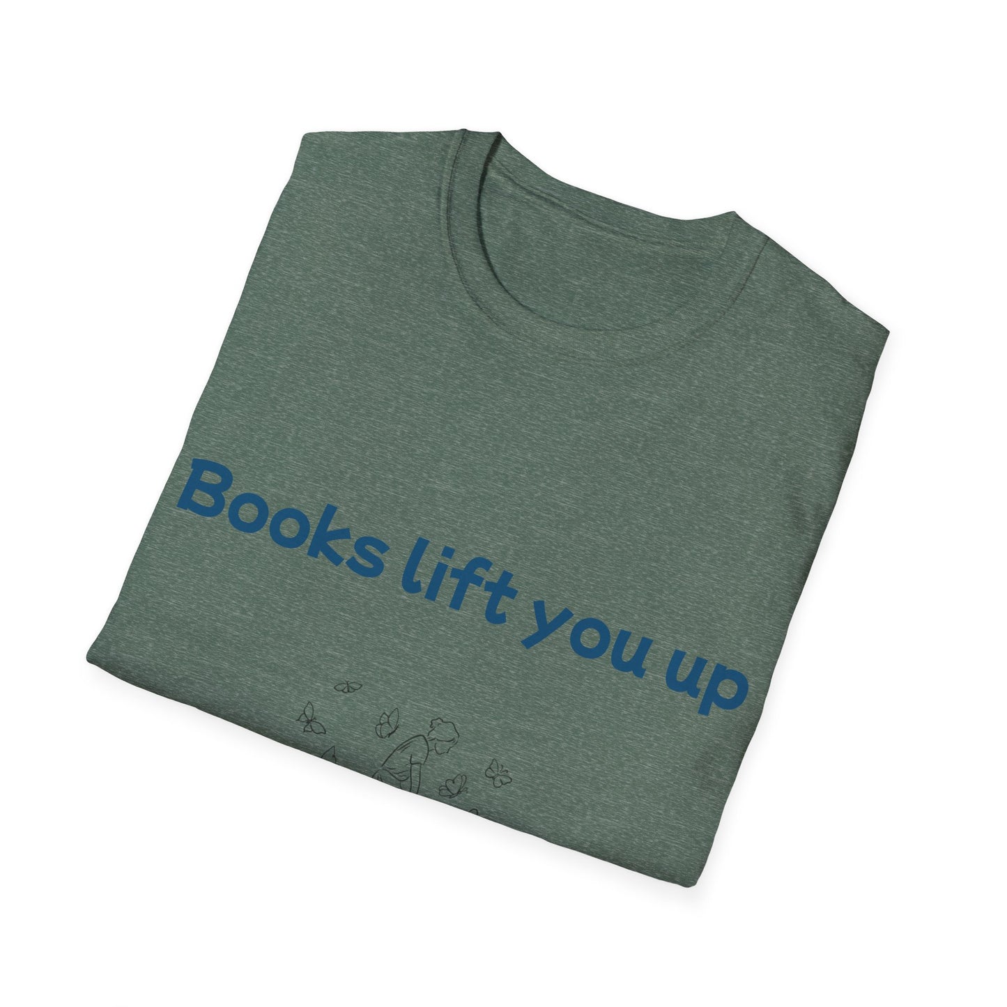 Inspirational Unisex Softstyle T-Shirt - Books Lift You Up