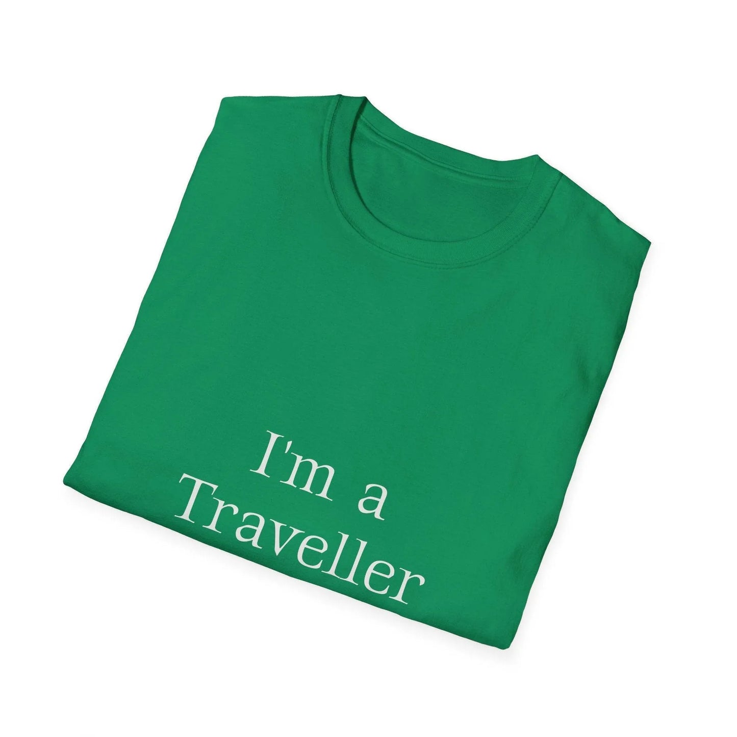 Unisex Softstyle T-Shirt - 'I'm a Traveller of Worlds' & 'Books Take Me Places Far & Beyond' - The Dreamer's Bookshop.