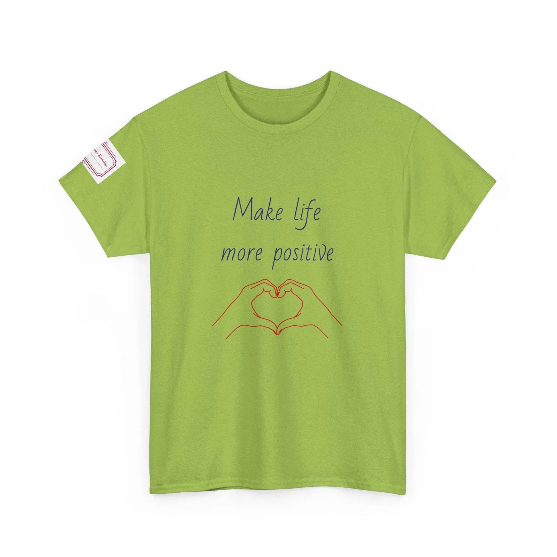 Make Life More Positive Unisex Heavy Cotton Tee - The Dreamer's Bookshop.