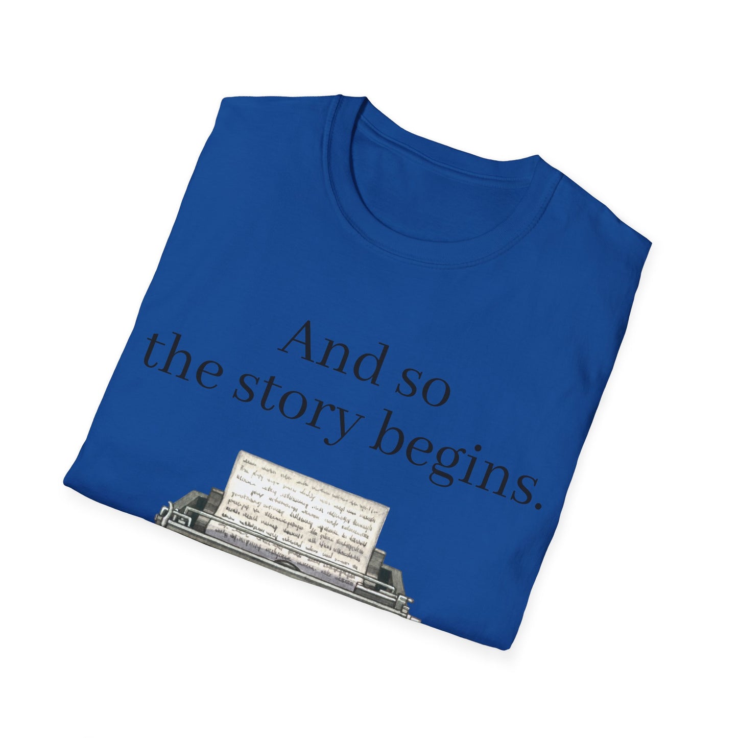 Unisex T-Shirt - Vintage Writing "Story Begins" for Book Lovers