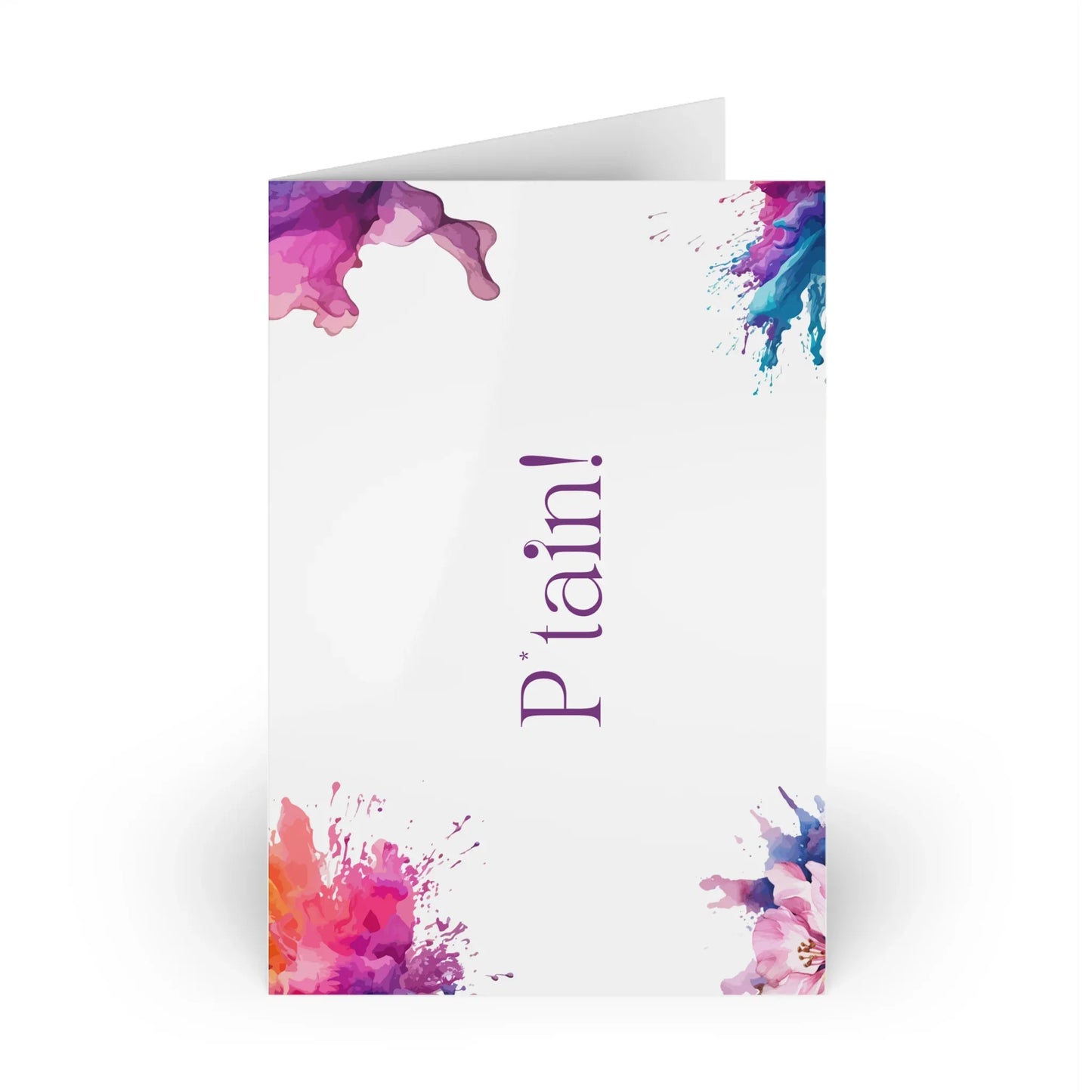 Watercolor Art Exclamation Card "P*tain" Joyful Print - The Dreamer's Bookshop.