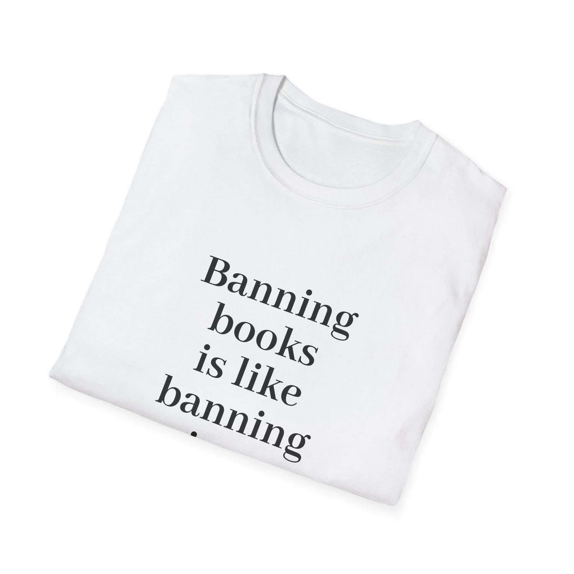 Unisex Softstyle T-Shirt - 'Banning Books' - The Dreamer's Bookshop.