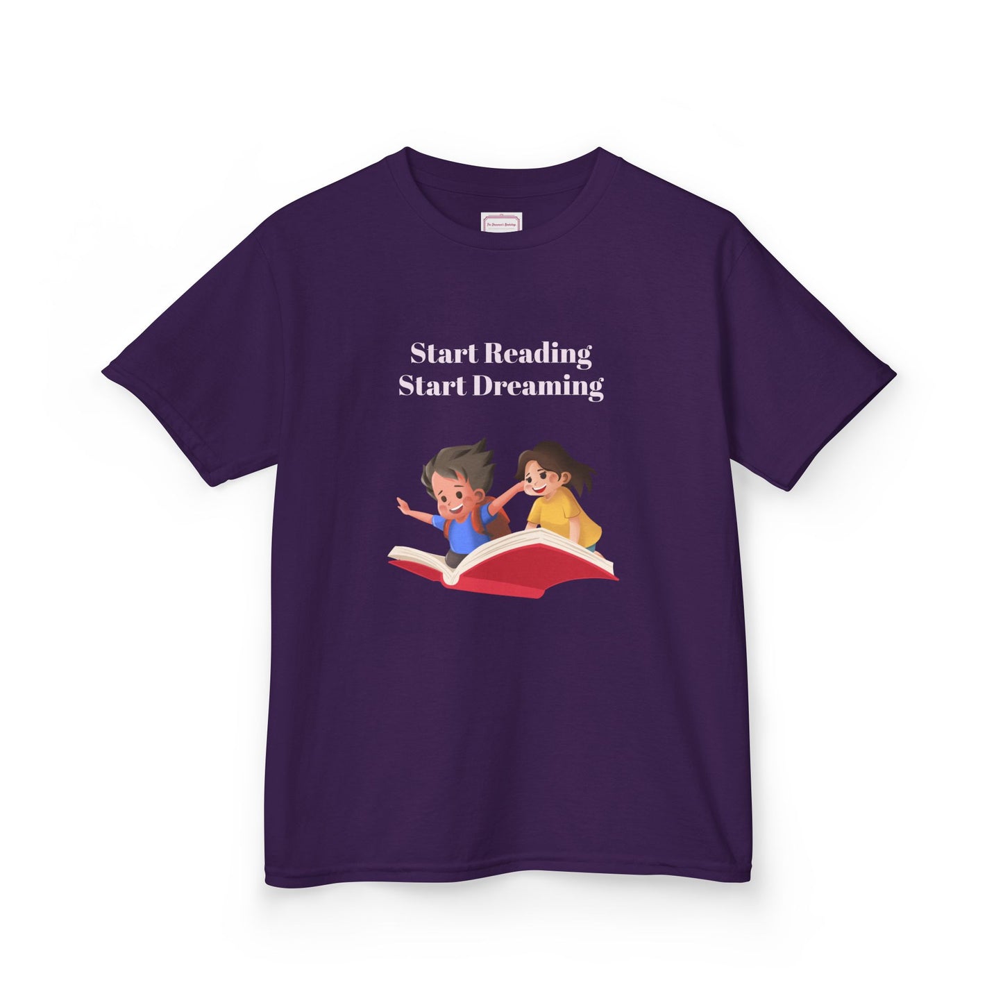 US (Ww) Kids Heavy Cotton™ Tee - Start Reading Start Dreaming Shirt