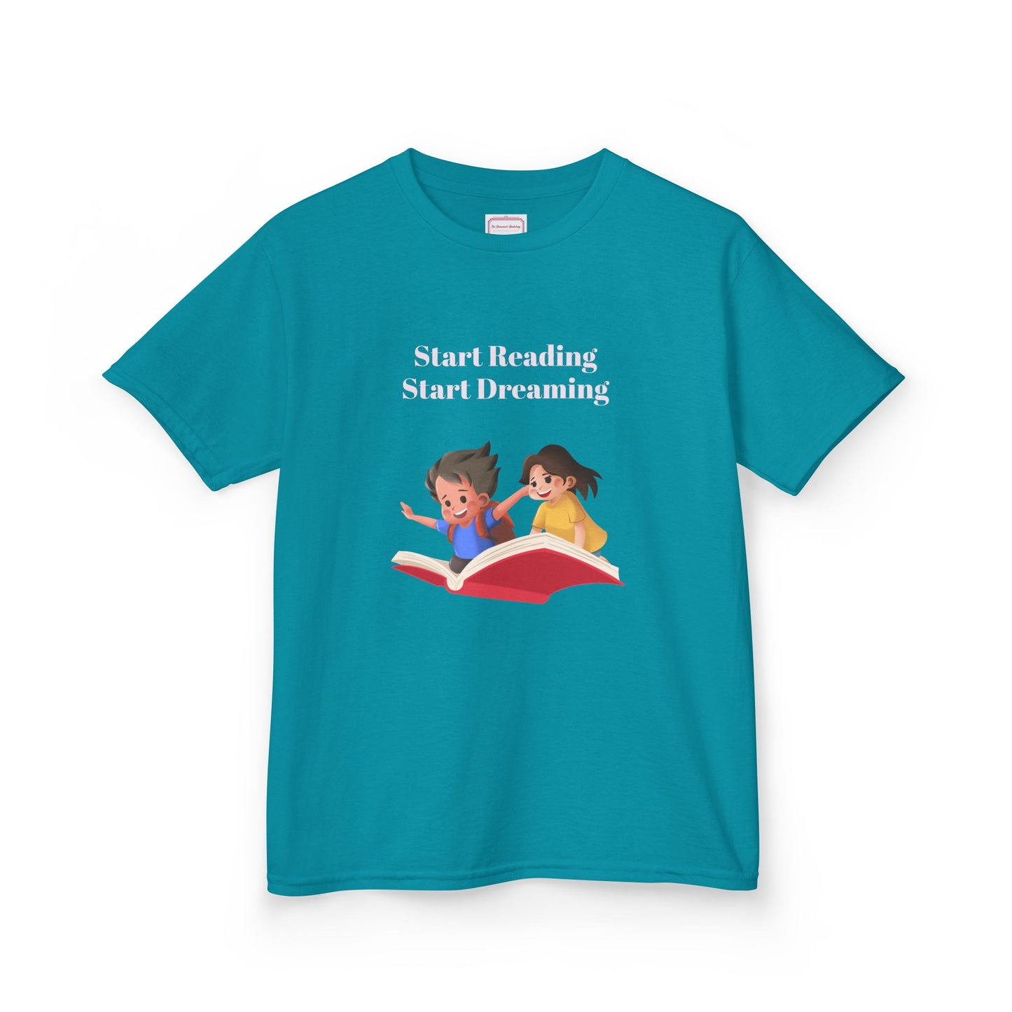US (Ww) Kids Heavy Cotton™ Tee - Start Reading Start Dreaming Shirt
