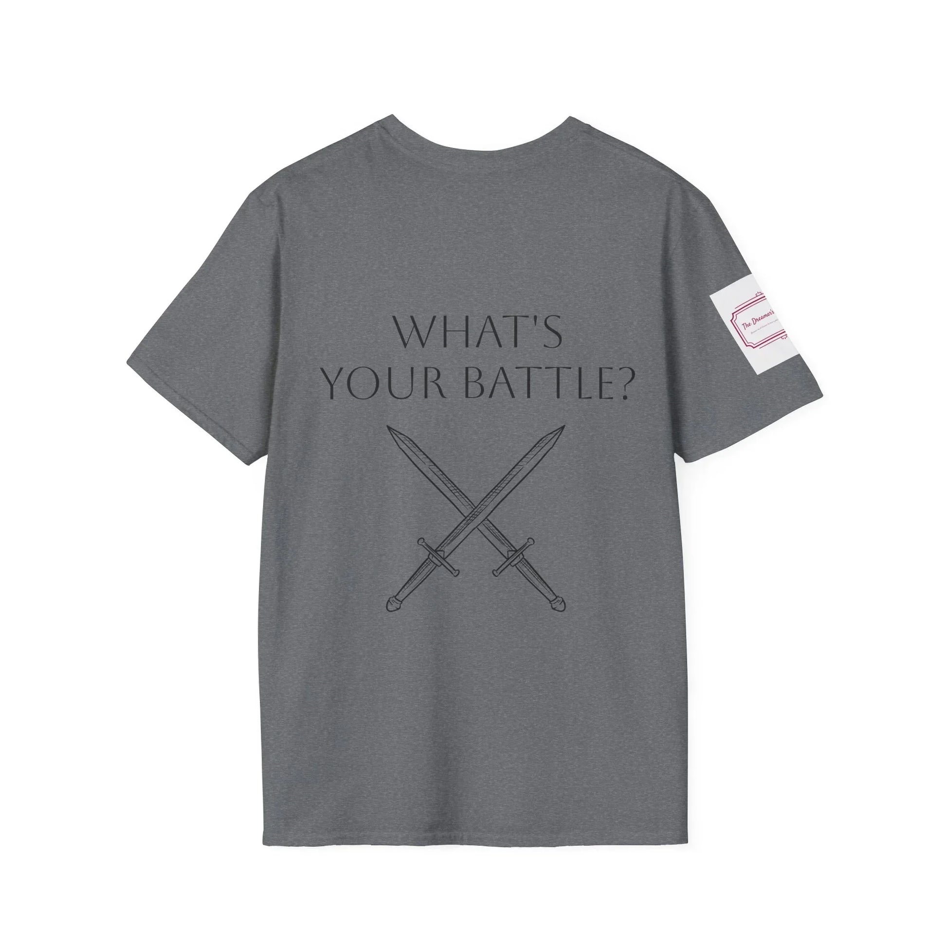 Anxiety Warrior Unisex Softstyle T-Shirt - Empowering Battle Against Mental Health - The Dreamer's Bookshop.