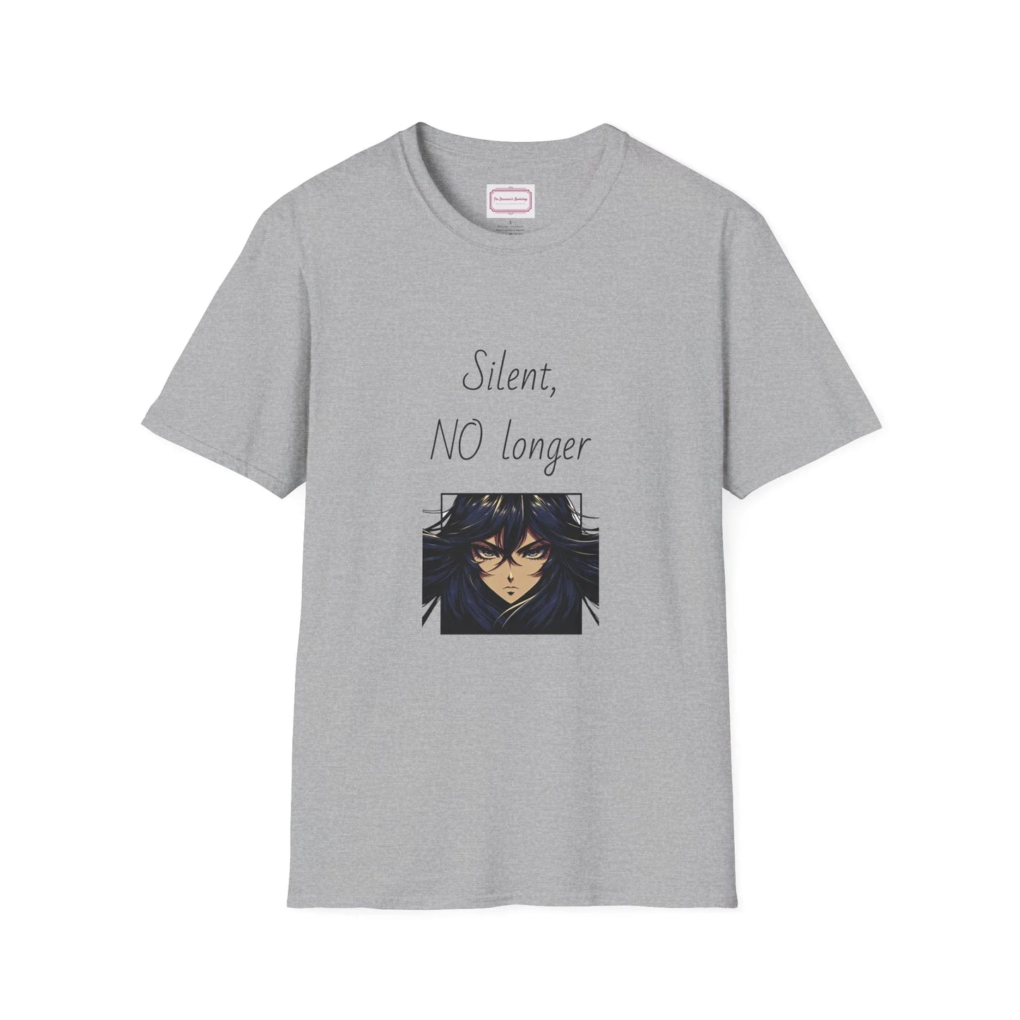 Inspirational Unisex Softstyle T-Shirt - "Silent, NO longer" - The Dreamer's Bookshop.