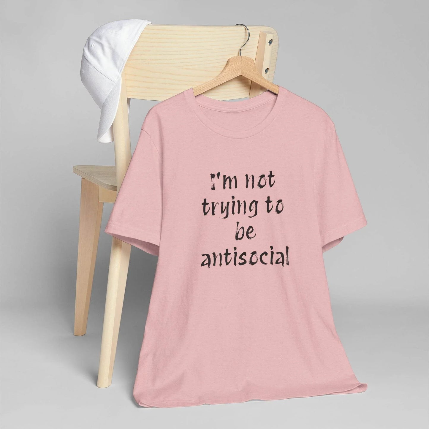 Funny Unisex Jersey T-Shirt - Anti-Social Vibe for Booktroverts - The Dreamer's Bookshop.