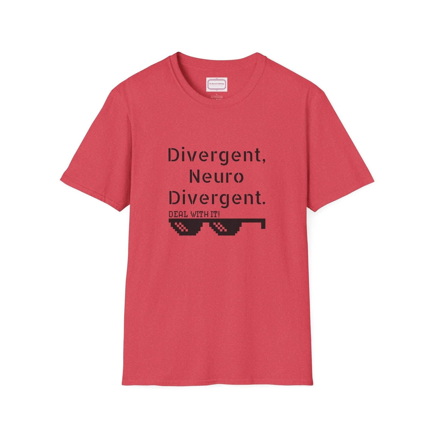 Divergent Neurodivergent T-Shirt - Unisex Softstyle Tee for Acceptance and Awareness - The Dreamer's Bookshop.