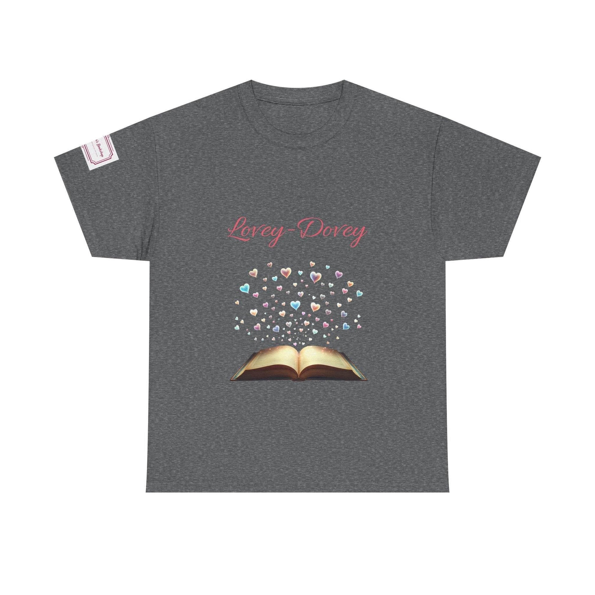 Lovey-Dovey - Graphic Unisex Heavy Cotton Tee - The Dreamer's Bookshop.