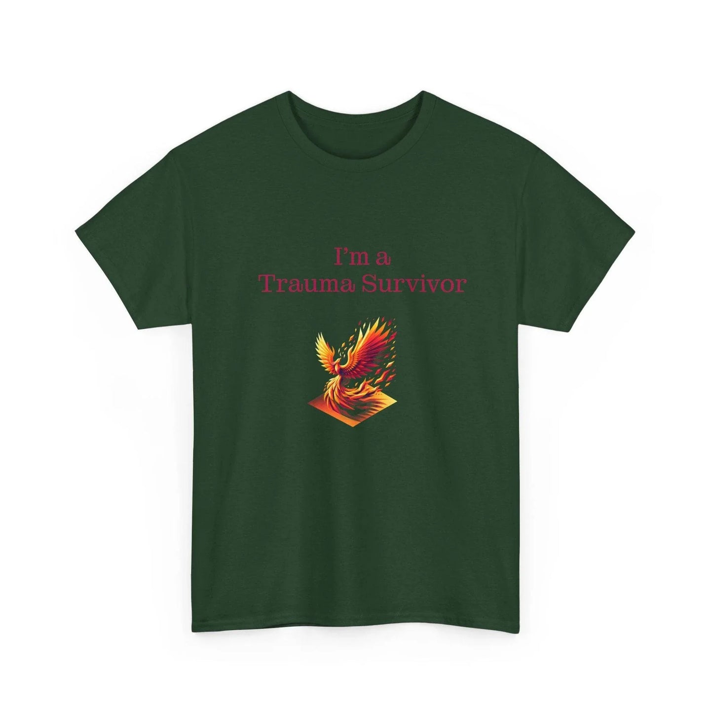 Trauma Survivor Unisex Heavy Cotton Tee - Empowering Apparel for Health Awareness - The Dreamer's Bookshop.