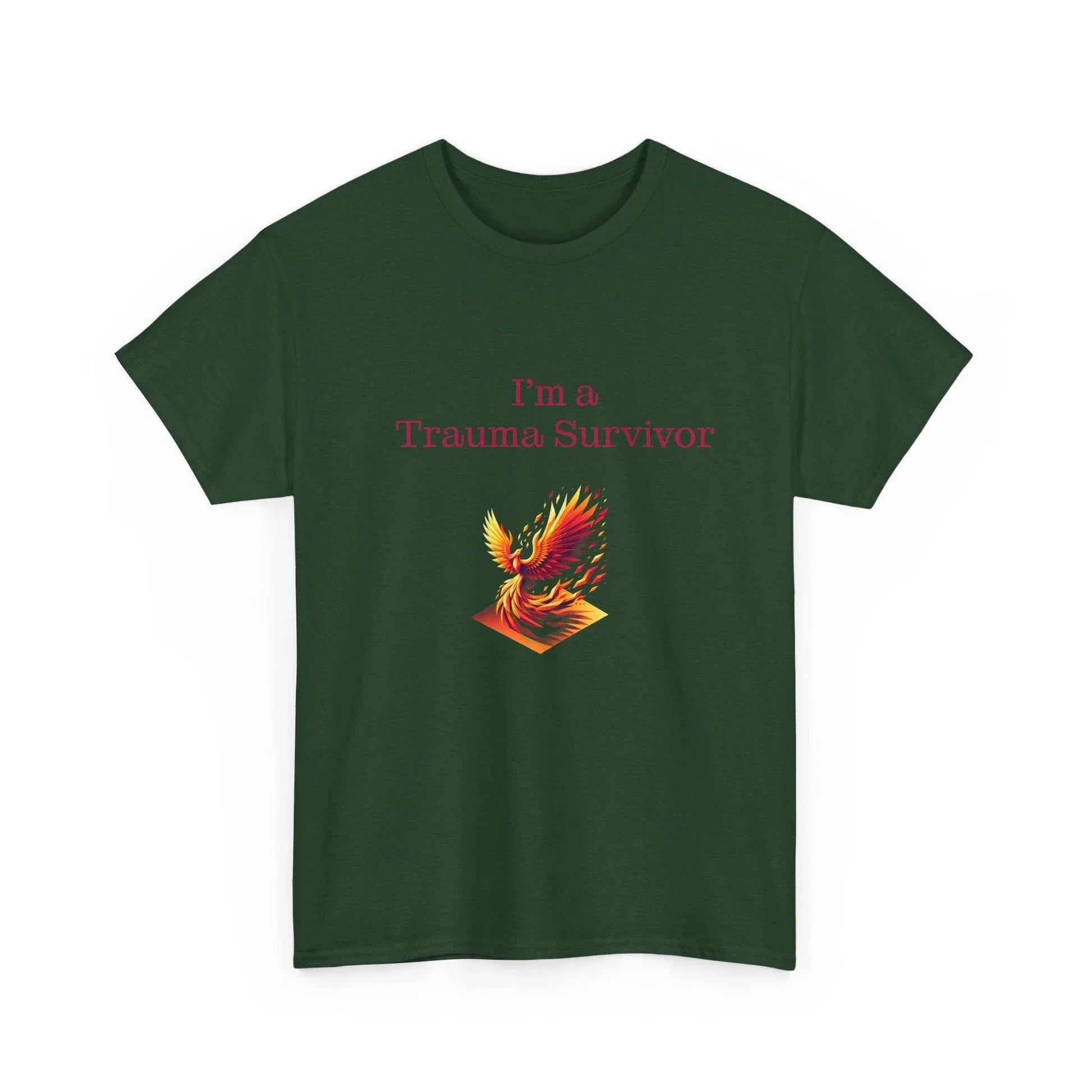 Trauma Survivor Unisex Heavy Cotton Tee - Empowering Apparel for Health Awareness - The Dreamer's Bookshop.