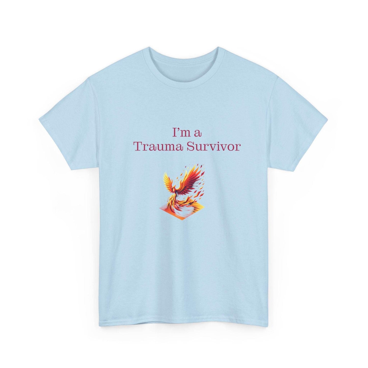 Trauma Survivor Unisex Heavy Cotton Tee - Empowering Apparel for Health Awareness - The Dreamer's Bookshop.