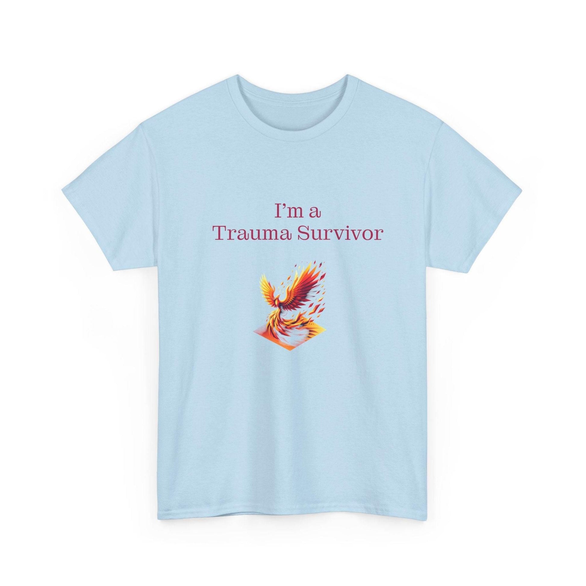 Trauma Survivor Unisex Heavy Cotton Tee - Empowering Apparel for Health Awareness - The Dreamer's Bookshop.