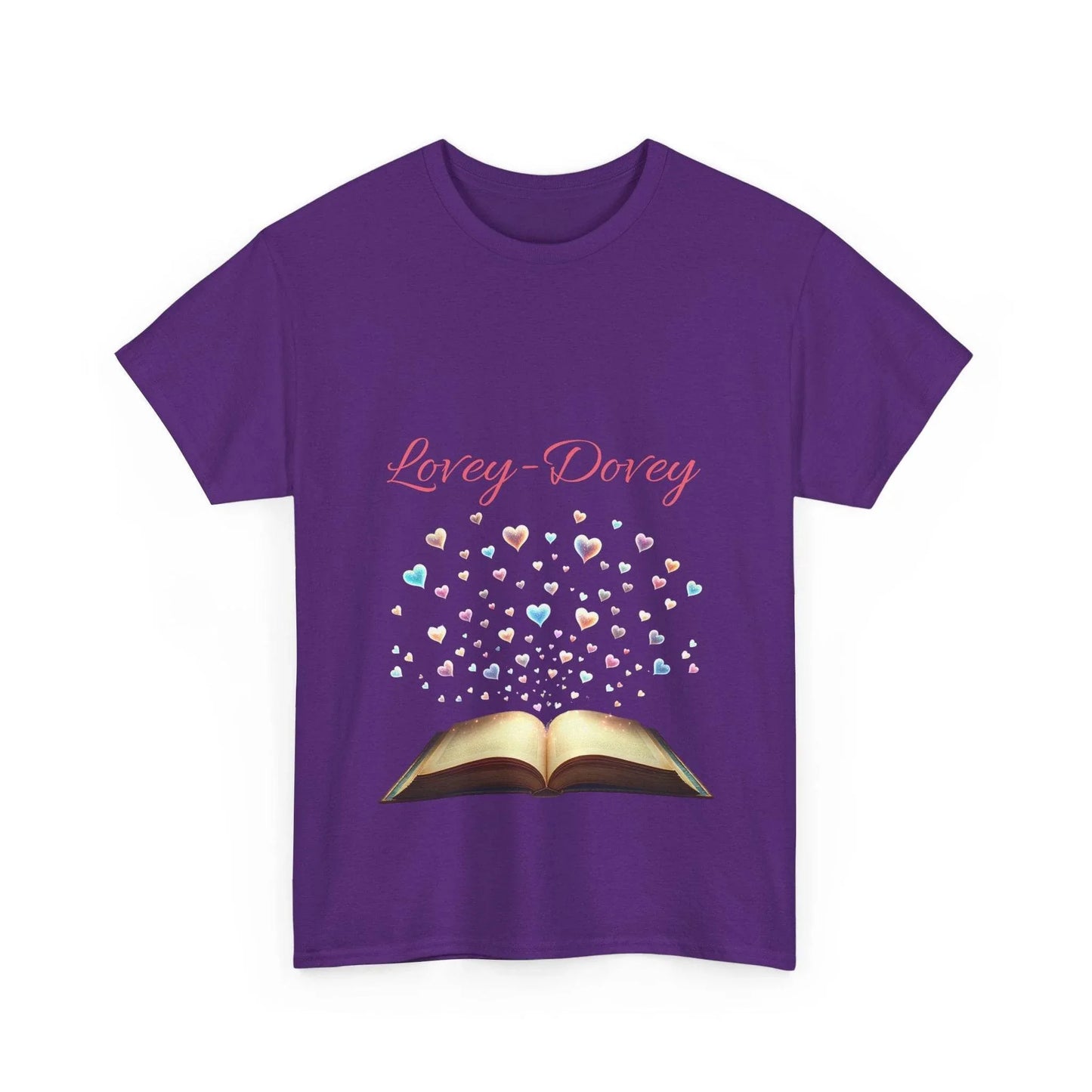 Lovey - Dovey - Unisex Heavy Cotton Tee - Sweet Romance - The Dreamer's Bookshop.