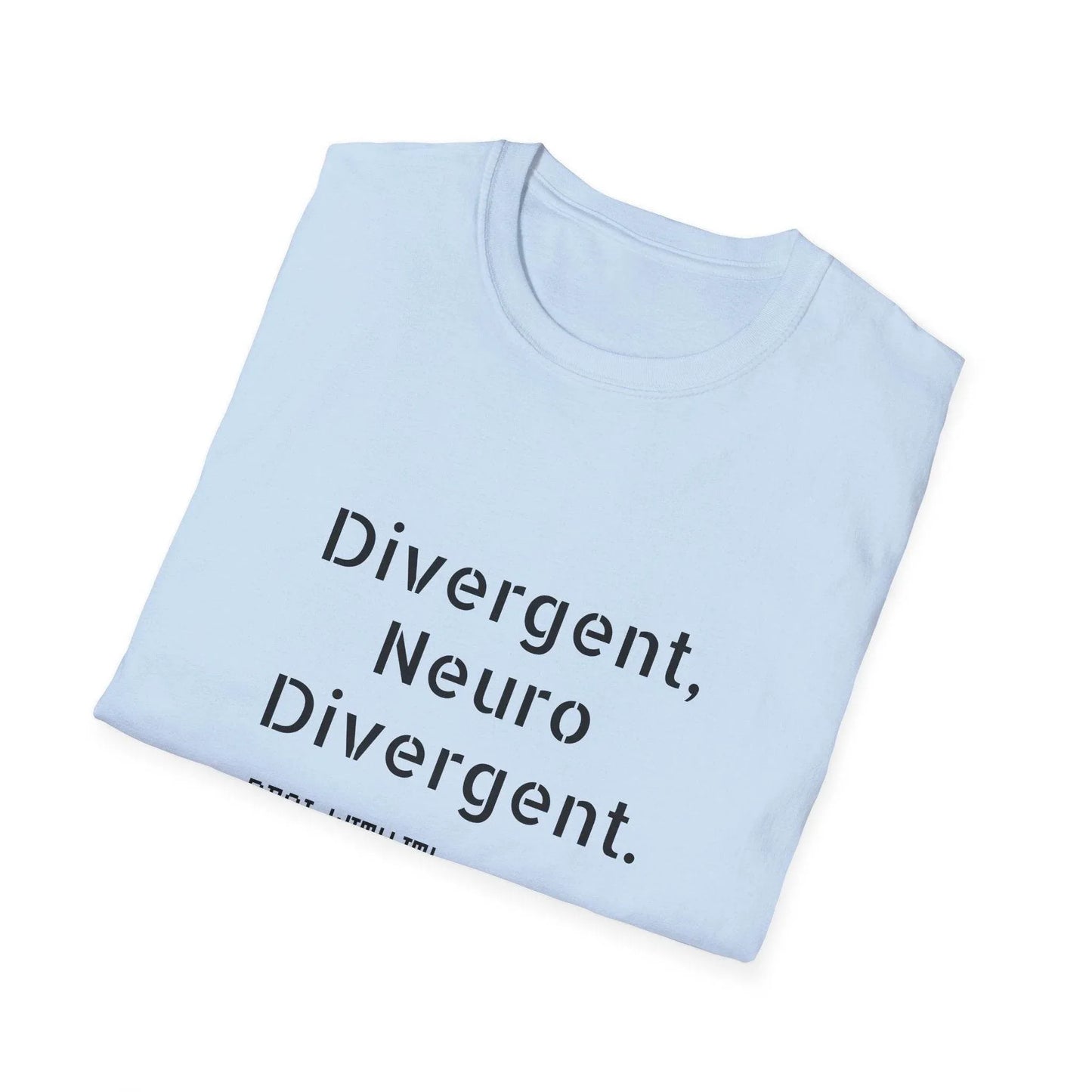 Divergent Neuro T-Shirt - Unisex Softstyle Tee for Neurodivergent Pride - The Dreamer's Bookshop.