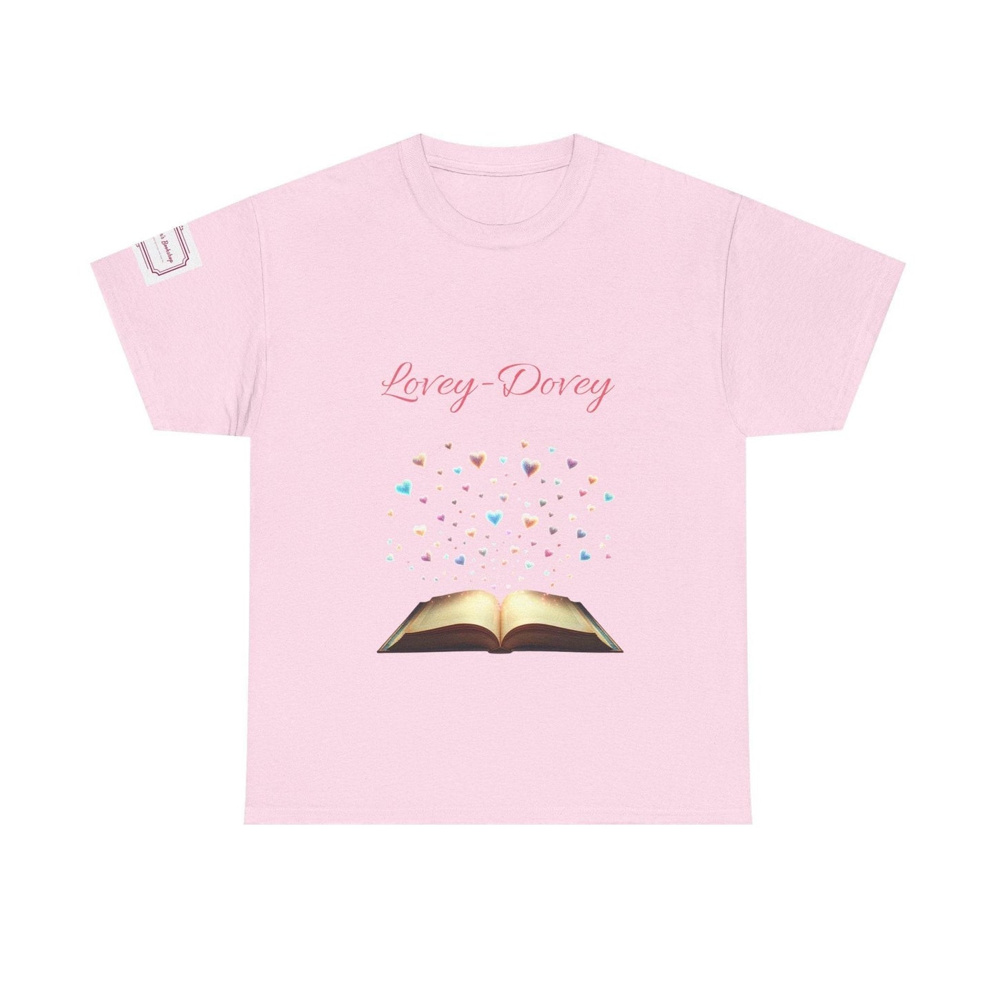 Lovey-Dovey - Unisex Heavy Cotton Tee - Sweet Romance - The Dreamer's Bookshop.