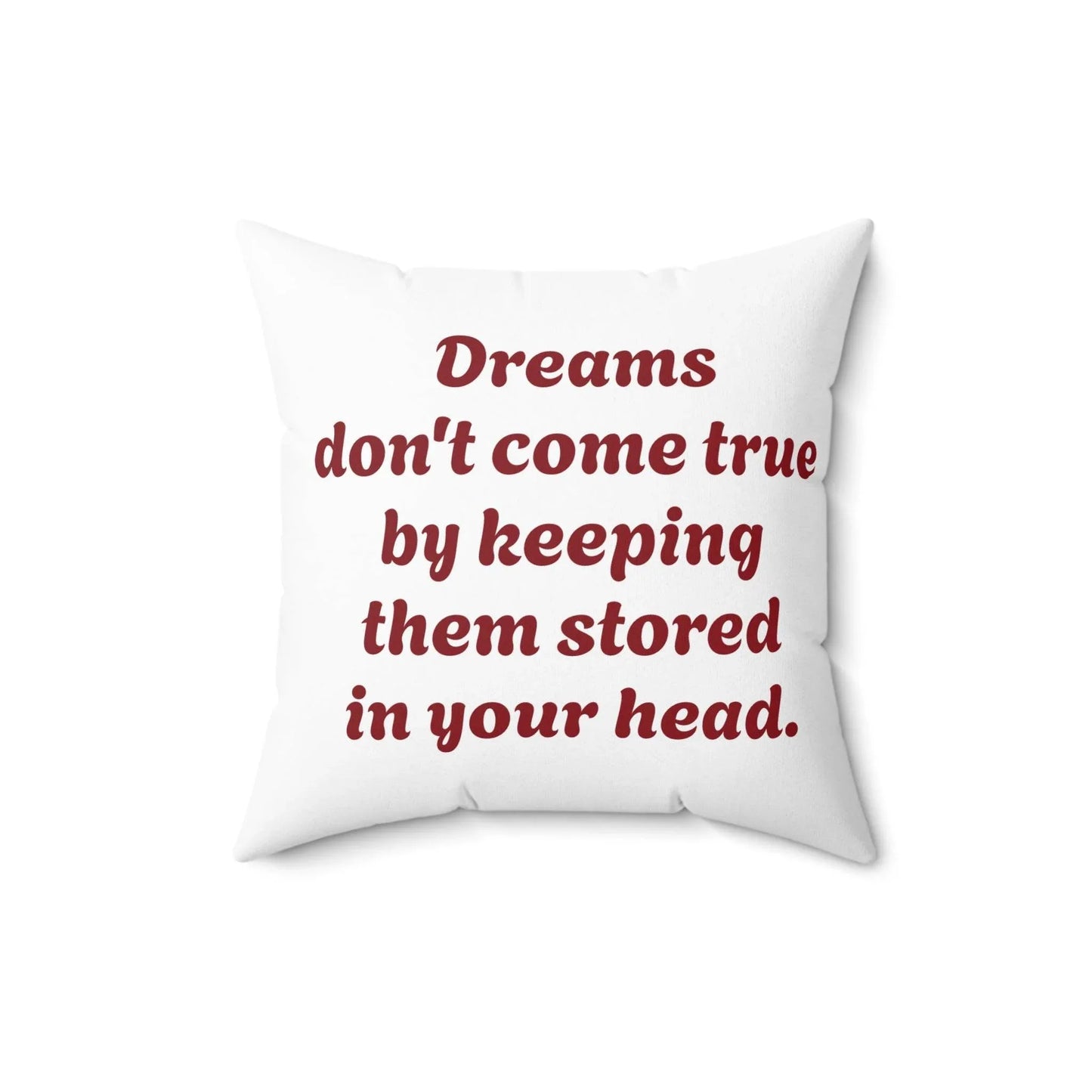 Inspirational Dreamer Square Pillow - Perfect for Book Lovers & Cozy Home Decor - The Dreamer's Bookshop.