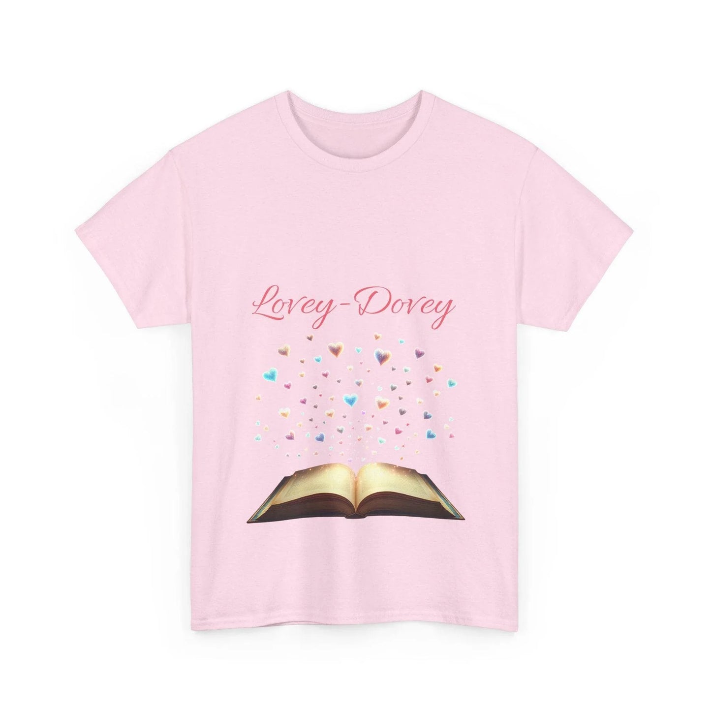 Lovey - Dovey - Unisex Heavy Cotton Tee - Sweet Romance - The Dreamer's Bookshop.