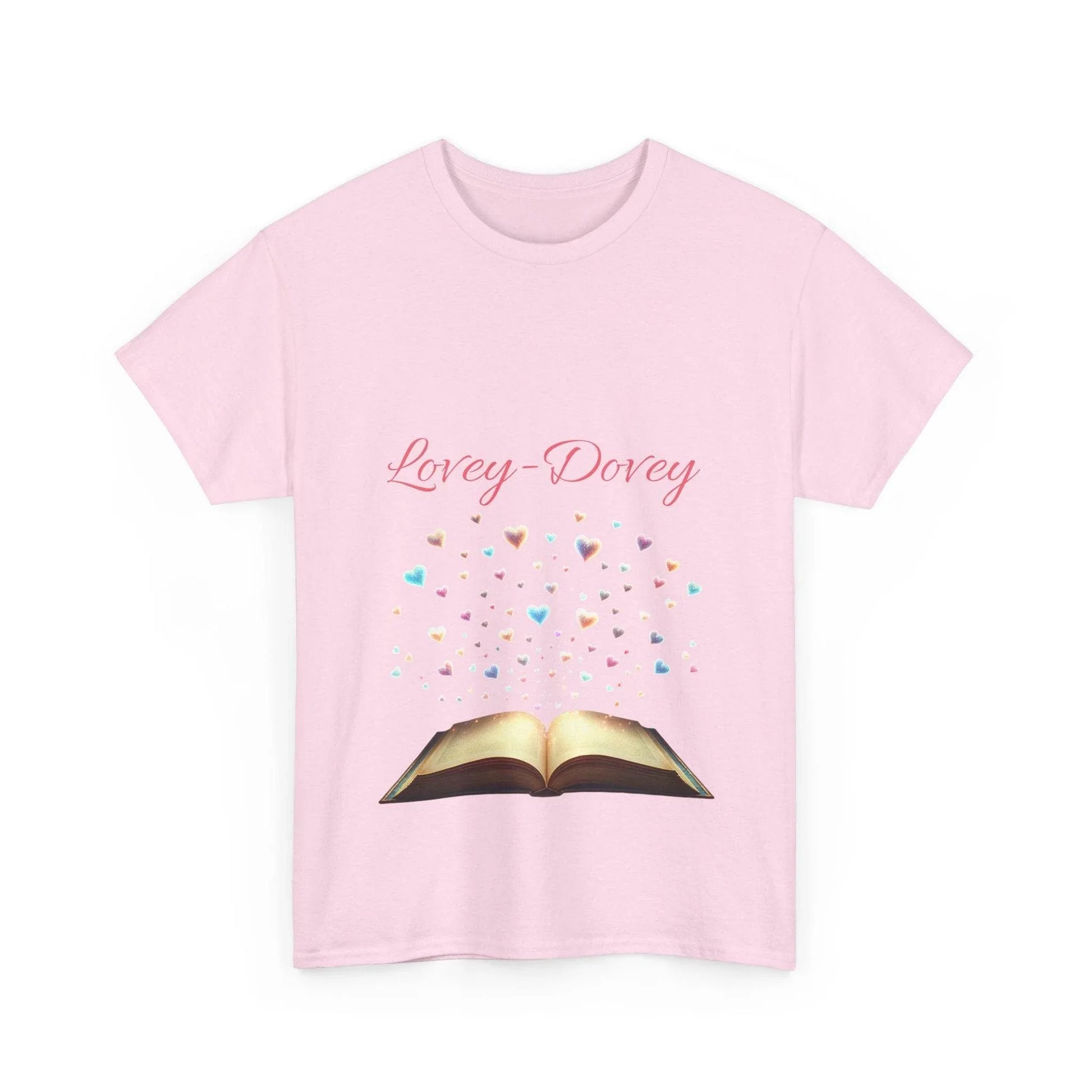 Lovey - Dovey - Unisex Heavy Cotton Tee - Sweet Romance - The Dreamer's Bookshop.