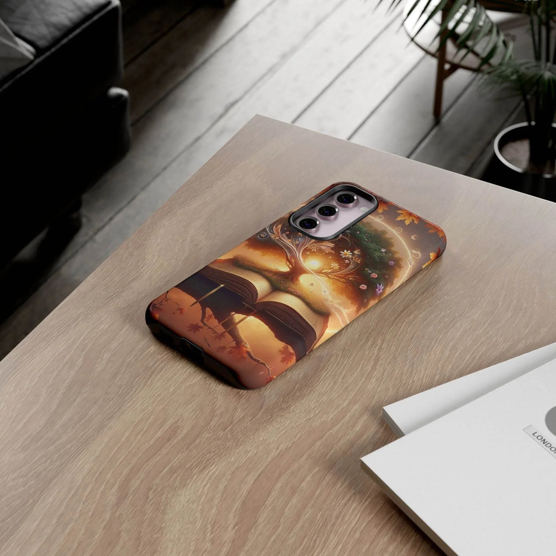 Nature-Inspired iPhone & Samsung Phone Case with Tree of Life Design - The Dreamer's Bookshop.