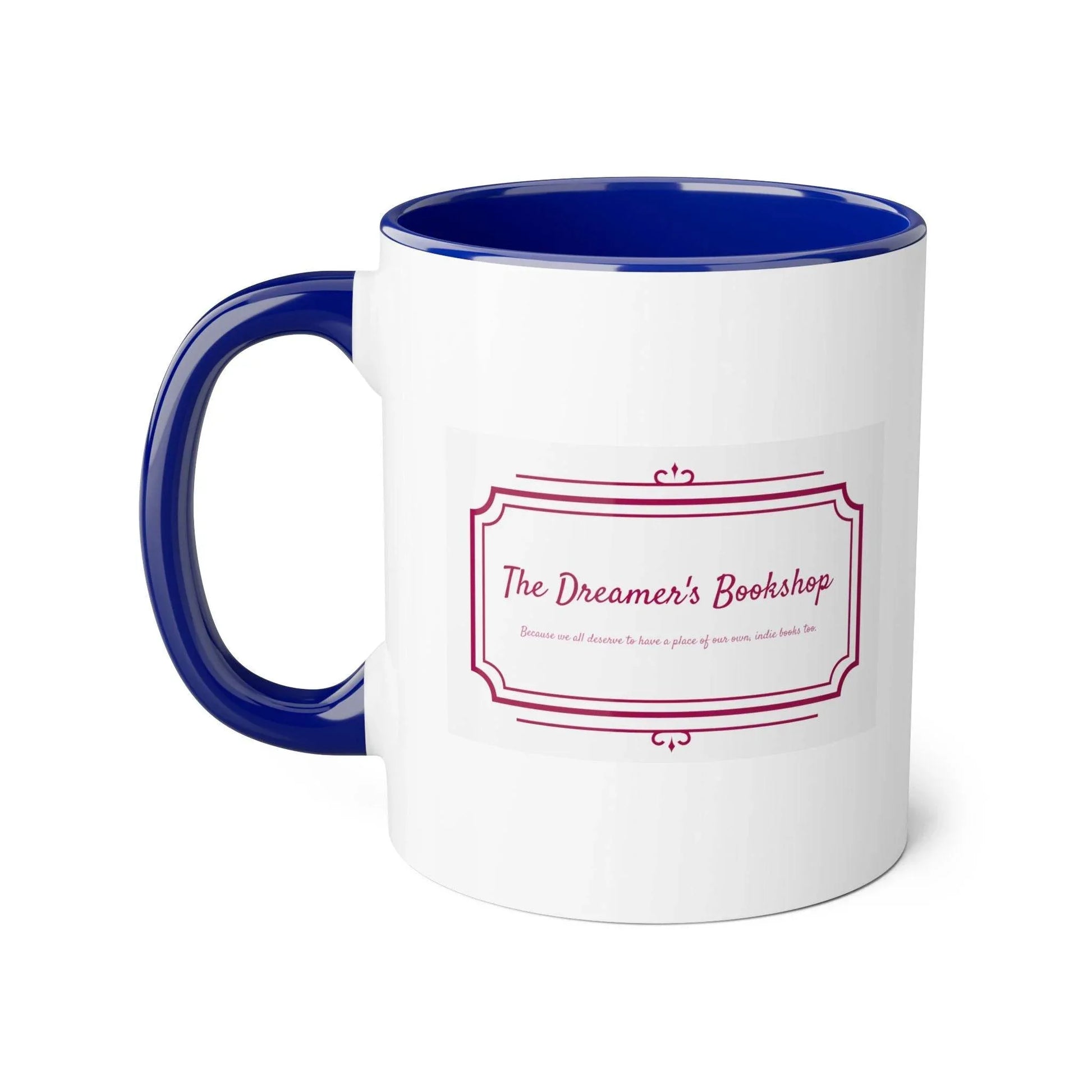 Personalized Dreamer's Bookshop Accent Mug - 11oz Coffee Cup for Book Lovers - The Dreamer's Bookshop.