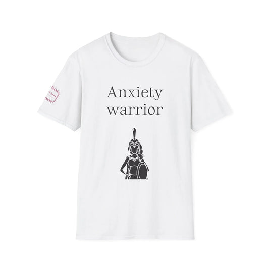 Anxiety Warrior Unisex Softstyle T-Shirt - Empowering Graphic Tee for Mental Health Awareness - The Dreamer's Bookshop.