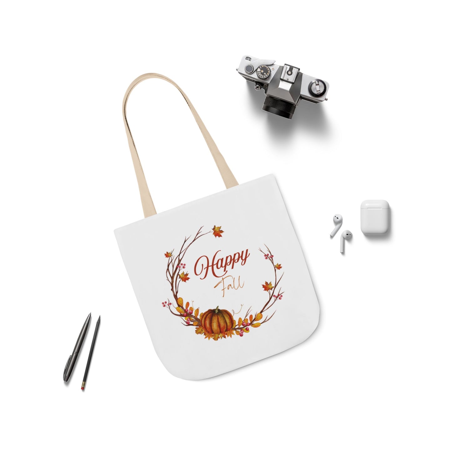 Happy Fall Tote Bag - Perfect for Book Lovers & Indie Authors