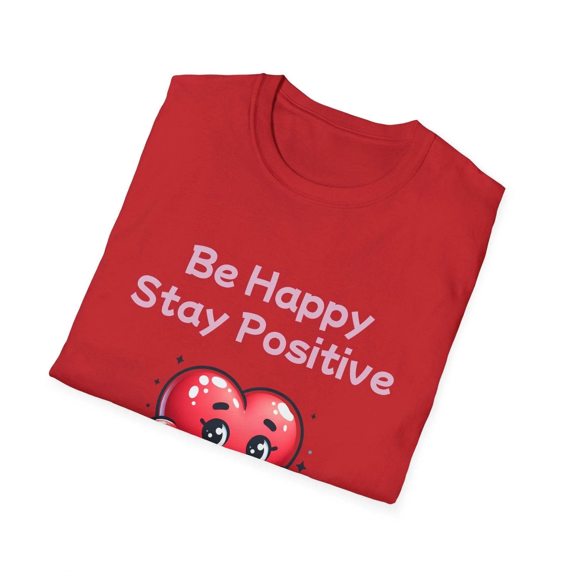 Be Happy Stay Positive Graphic T-Shirt for Optimism Lovers - The Dreamer's Bookshop.