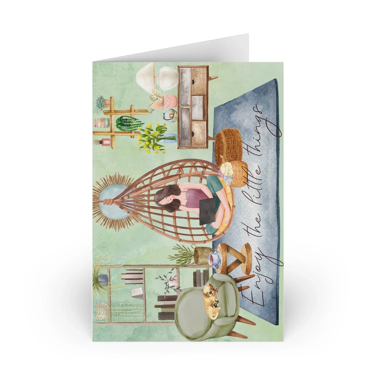The Dreamer's Bookshop "Cozy at Home" Enjoy the Little Things Card - The Dreamer's Bookshop.