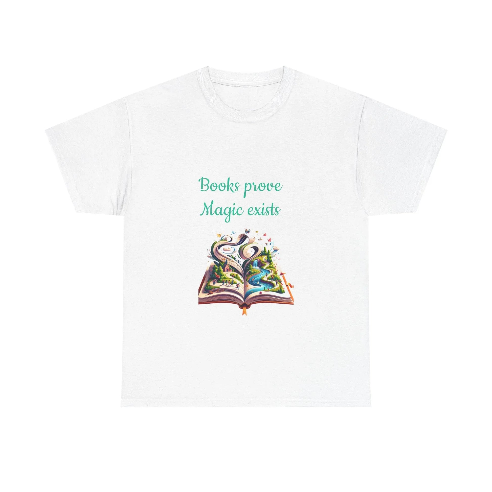Book Lover's Unisex Heavy Cotton Tee - "Magic Exists" - The Dreamer's Bookshop.