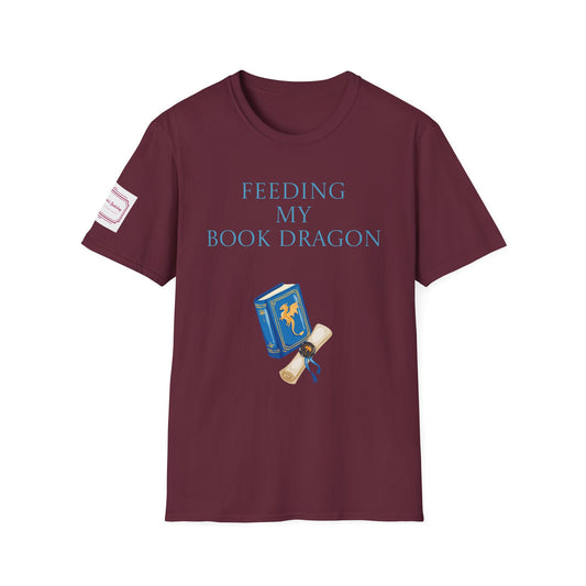 Unisex Softstyle T-Shirt - 'Book Dragon'
