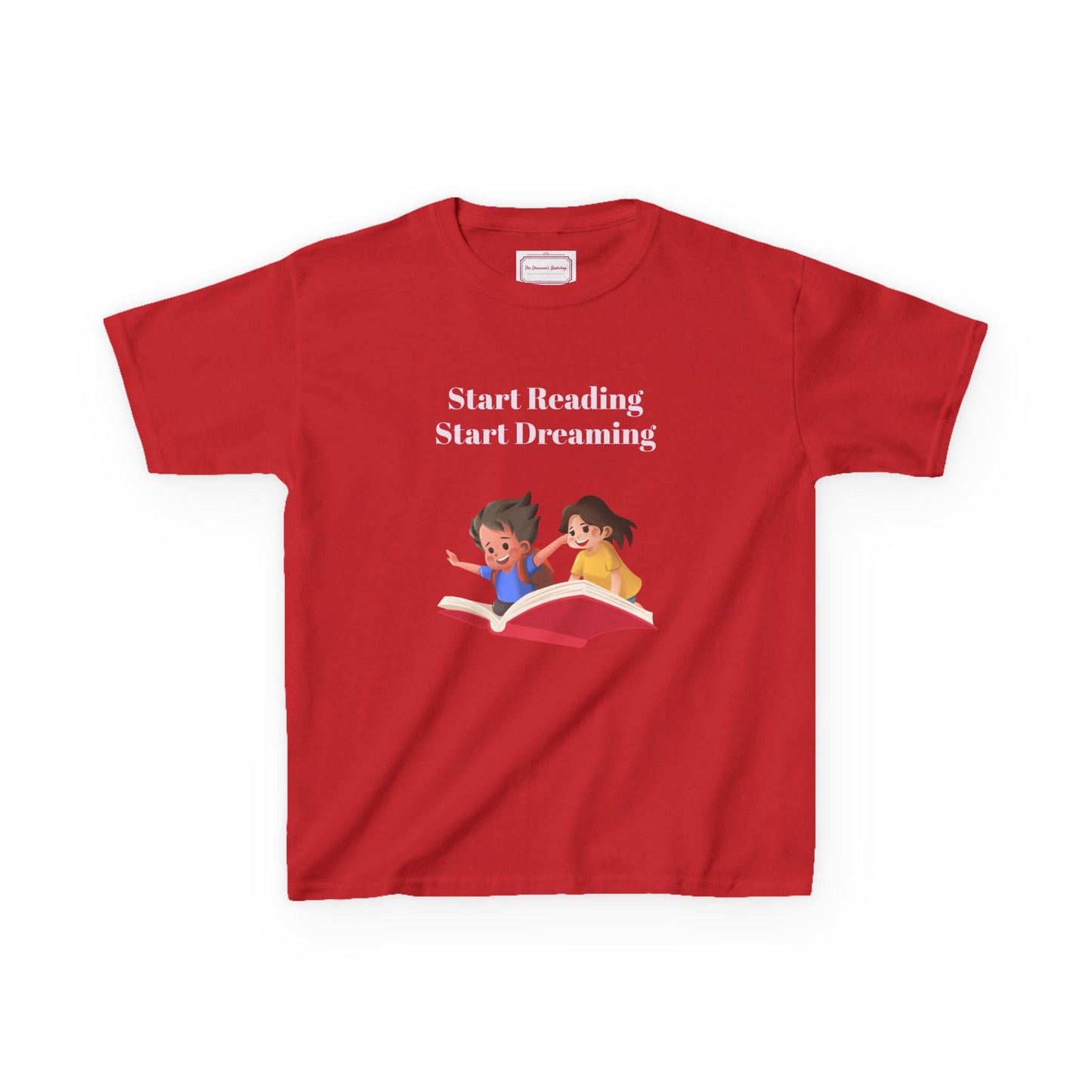 UK - Kids Heavy Cotton Tee - "Start Reading, Start Dreaming"