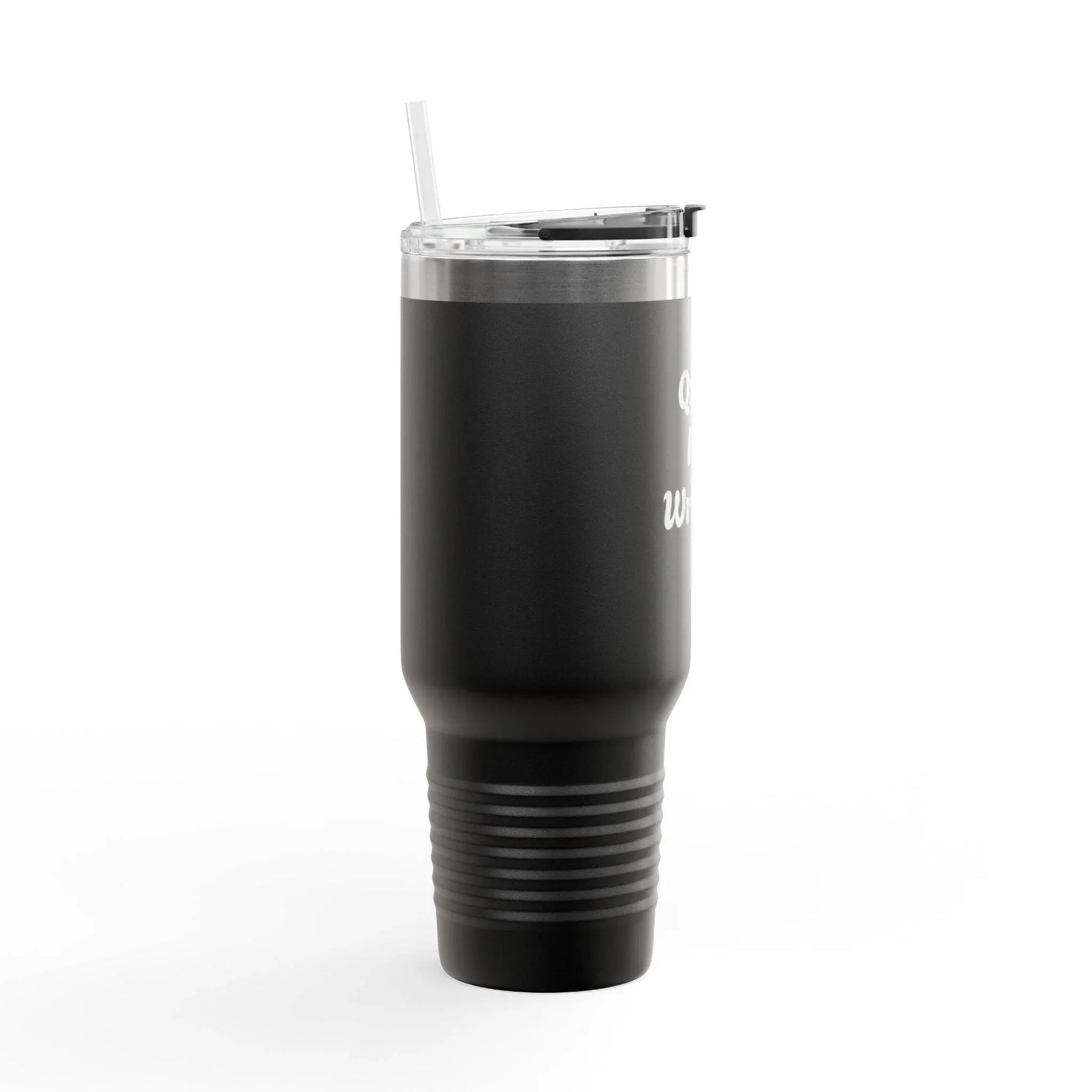 Quiet I'm Writing Insulated Travel Mug - 40oz Red Coffee Cup - The Dreamer's Bookshop.