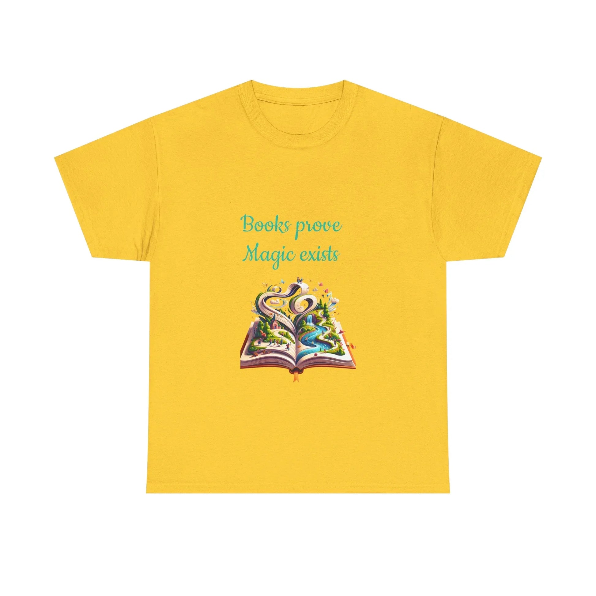 Book Lover's Unisex Heavy Cotton Tee - "Magic Exists" - The Dreamer's Bookshop.