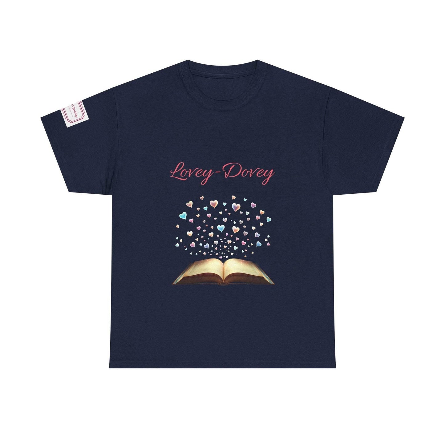 Lovey-Dovey - Graphic Unisex Heavy Cotton Tee - The Dreamer's Bookshop.