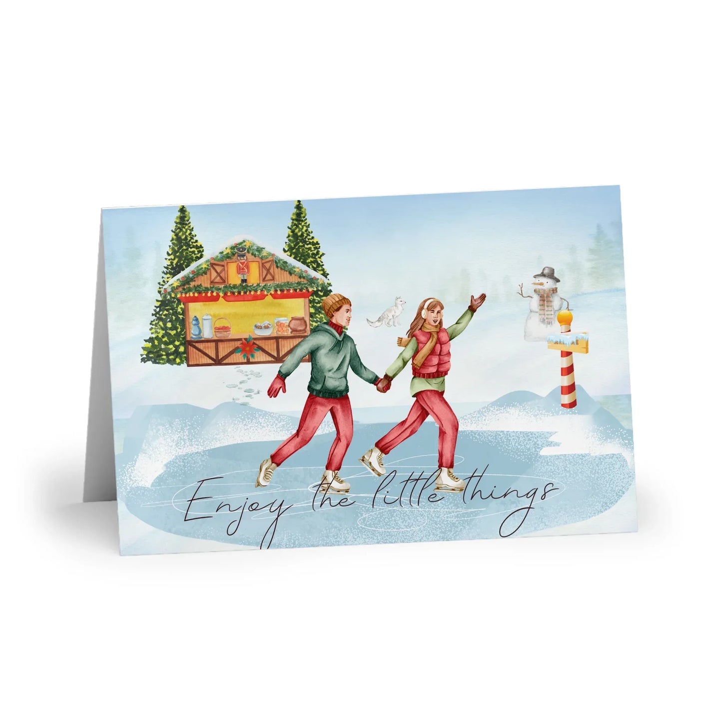 The Dreamer's Bookshop "Ice Skating" Enjoy the Little Things Card - The Dreamer's Bookshop.