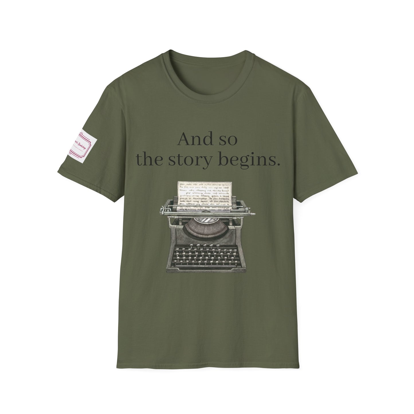 Unisex T-Shirt - Vintage Writing "Story Begins" for Book Lovers