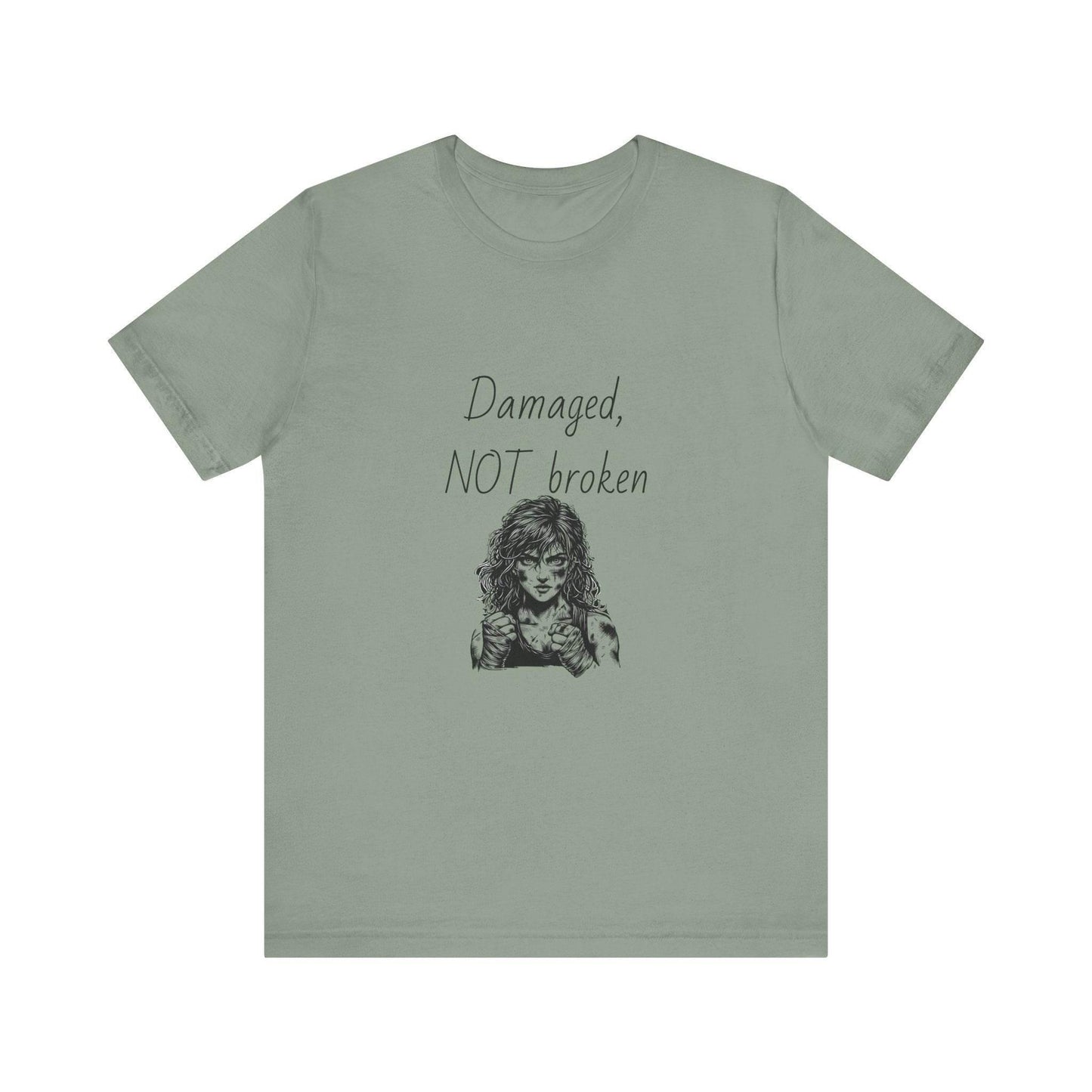 Fierce Survivor Unisex Short Sleeve Tee - Damaged, NOT broken - The Dreamer's Bookshop.