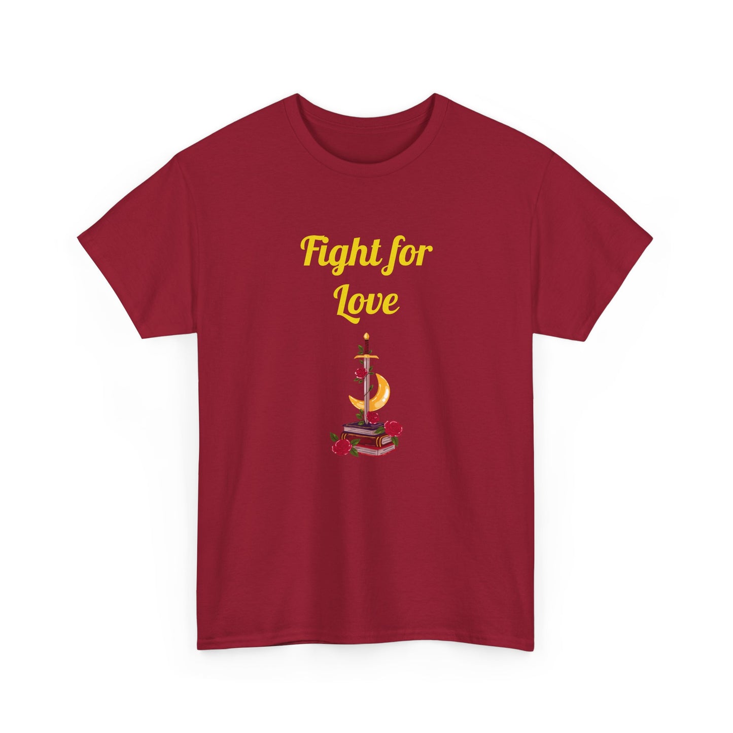 CA - Fight for Love -  Graphic Tee - Unisex Heavy Cotton T-Shirt Romance Books