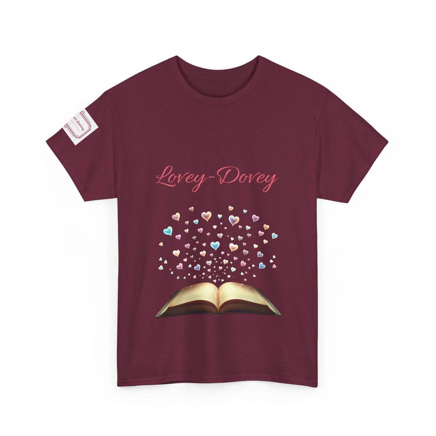 Lovey-Dovey - Unisex Heavy Cotton Tee - Sweet Romance - The Dreamer's Bookshop.