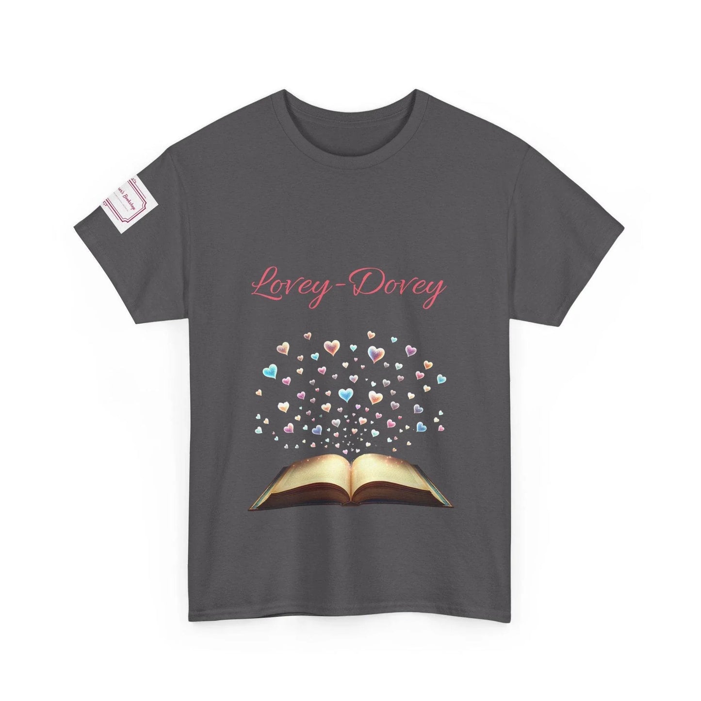 Lovey-Dovey - Unisex Heavy Cotton Tee - Sweet Romance - The Dreamer's Bookshop.