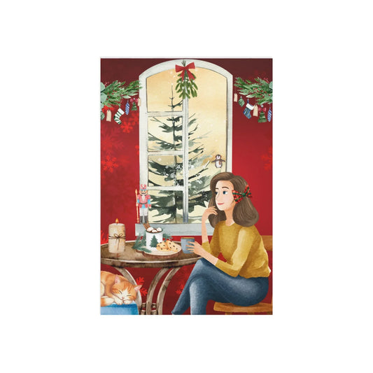 The Dreamer's Bookshop "Winter Café" Christmas Card - The Dreamer's Bookshop.