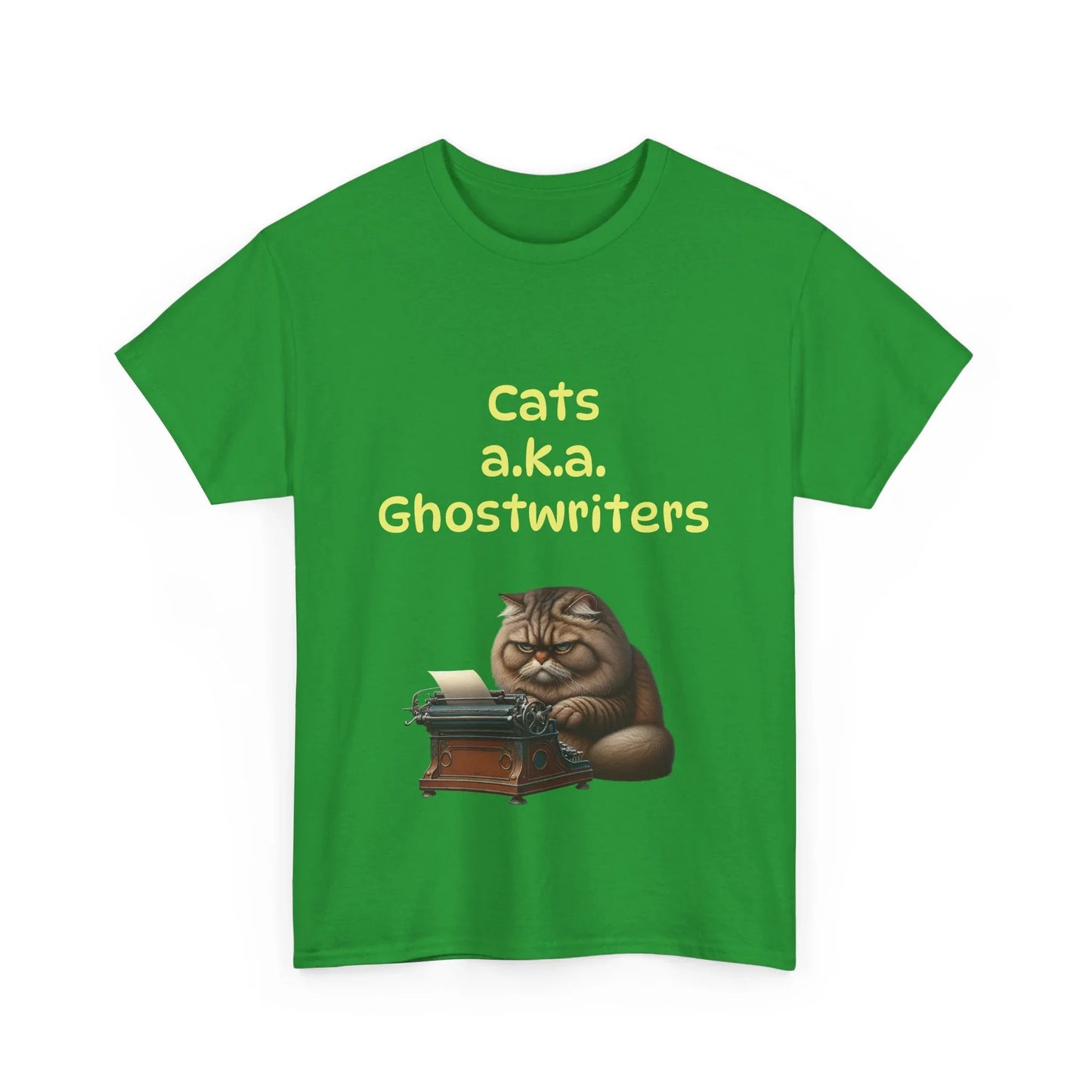 Book Lover's Unisex Heavy Cotton Tee - "Cats Ghostwriters" - The Dreamer's Bookshop.