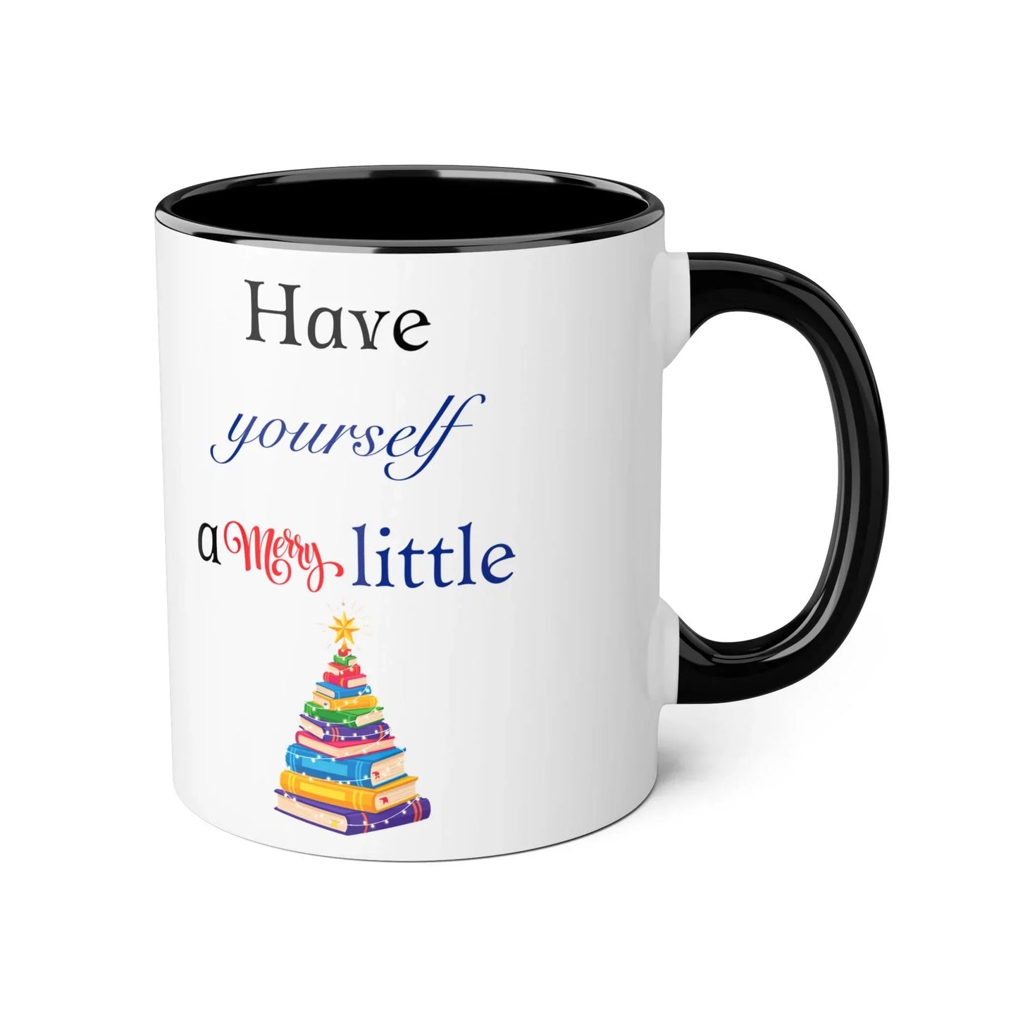 A Merry Little Bookmas Mug - 11oz Cup for Coffee Lovers - The Dreamer's Bookshop.